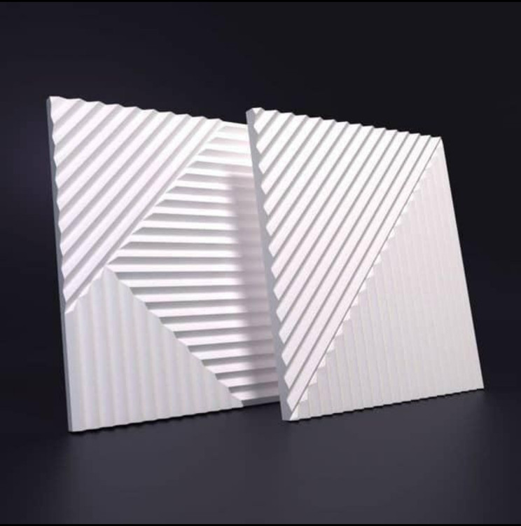 نمای نزدیک بافت سنگ مصنوعی طرح زیگزاگ