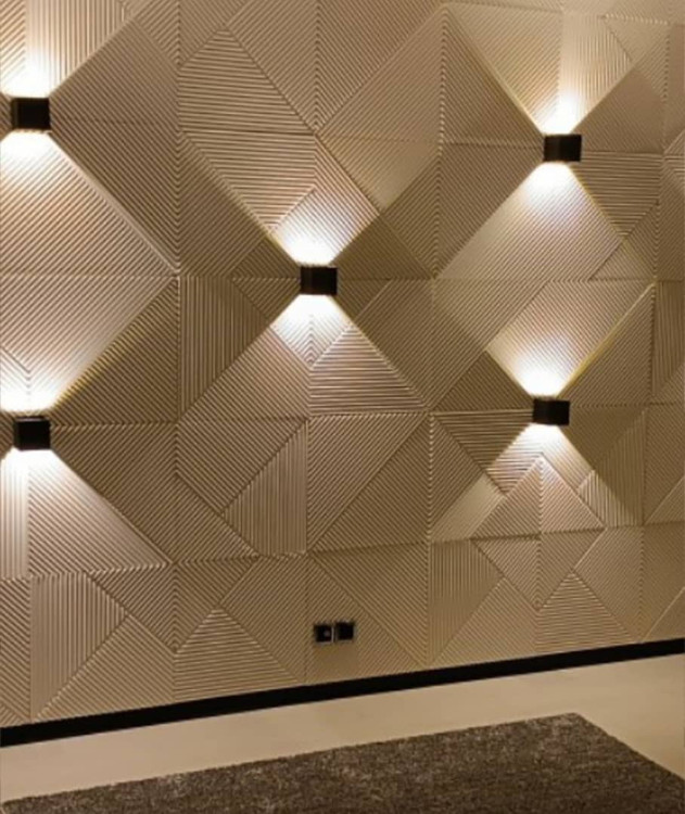 سنگ مصنوعی دکوراتیو طرح زیگزاگ پذیرایی